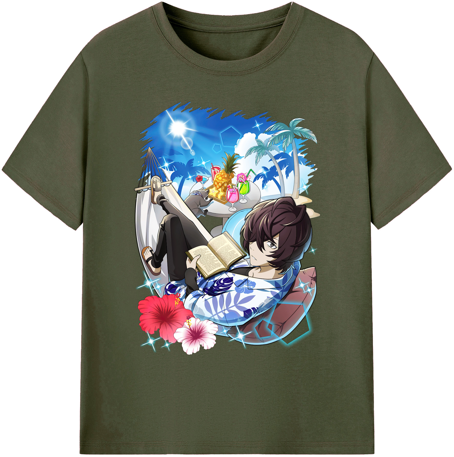 （画像用） 文豪ストレイドッグス Bungo Stray Dogs 綿100％ メンズ半袖Tシャツ｜肌触りやわらか＆通気性